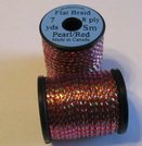 UNI Flat braid 7 yds 8 ply sm pearl/ red